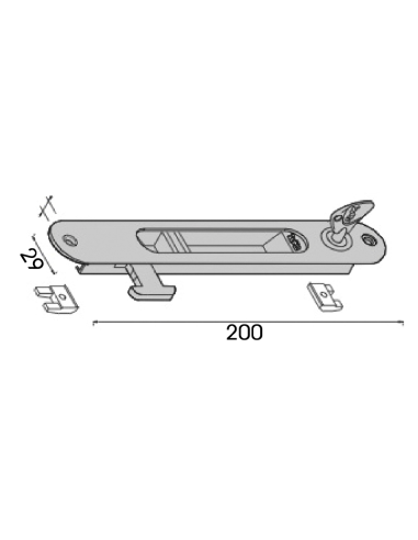 CIERRE F98B SIMPLE CON LLAVE PLATA