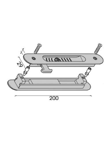 CIERRE F91 DOBLE SIN LLAVE L/BLANCO