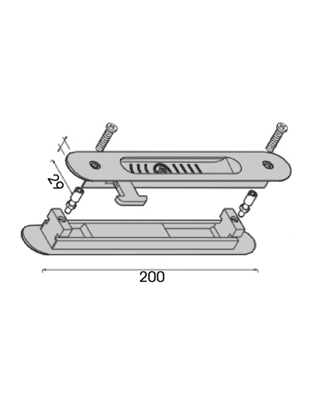 CIERRE F91 DOBLE SIN LLAVE L/NEGRO