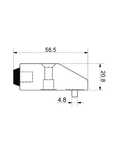 TOPE CORREDERA NEGRO "TOPECO"