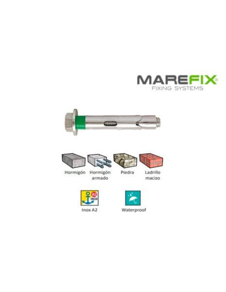 ANCLAJE INOX A2 6X45 BROCA 8 EXPANSION CARGAS MEDIAS