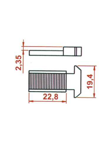 UÑA CIERRE EMB.  ALU.  ZK  DESPL. 1 MM