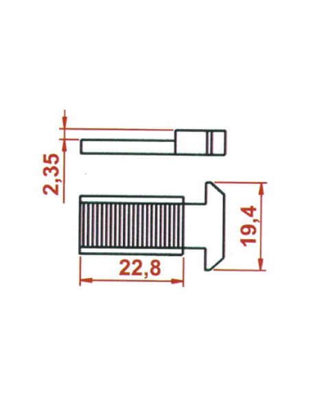 UÑA CIERRE EMB.  ALU.  ZK  DESPL. 1 MM