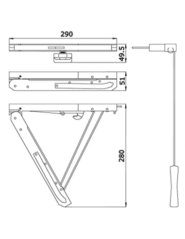 SISTEMA APERTURA A DISTANCIA COMPAS NEWTON NEGRO 9005