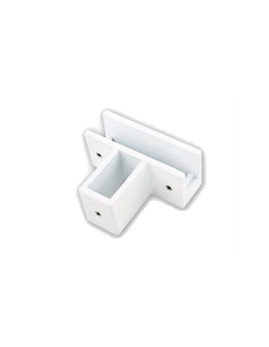 SOPORTE VIDRIO 40X20 FORMA "T" L/BLANCO