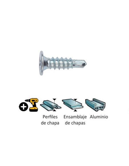 TORNILLO PUNTA BROCA 4,2X23 PH2 ZINCADO