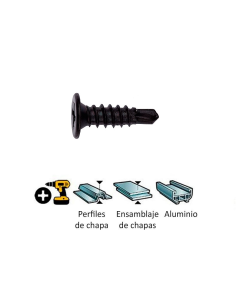 TORNILLO PUNTA BROCA 4,2X14 PH2 ZINCADO NEGRO 2