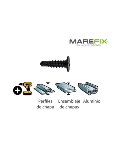 TORNILLO PUNTA BROCA 4,2X23 PH2 ZINCADO NEGRO