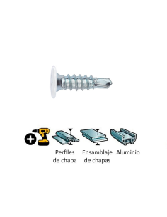 TORNILLO PUNTA BROCA 4,2X14 PH2 CABEZA BLANCA 2