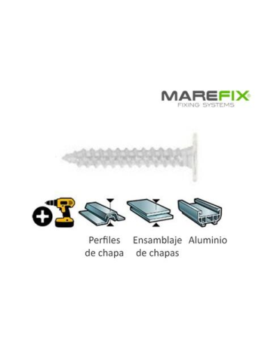 TORN. P/CIERRE ROSCA HILO 4,2X32 LACADO BLANCO CABEZA PLANA