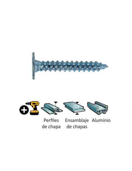 TORN. P/CIERRE ROSCA HILO 4,2X22 ZINC CABEZA PLANA TORN. P/CIERRE ROSCA HILO 4,2X22 ZINC CABEZA PLANA
