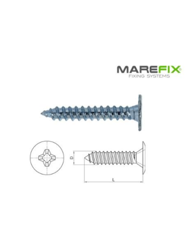 TORN. P/CIERRE ROSCA HILO 4,2X22 ZINC CABEZA PLANA