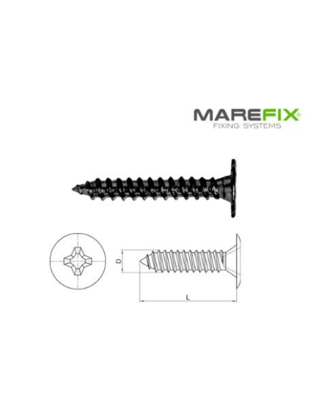 TORN. P/CIERRE ROSCA HILO 4,2X13 ZINC NEGRO CABEZA PLANA TORN. P/CIERRE ROSCA HILO 4,2X13 ZINC NEGRO CABEZA PLANA