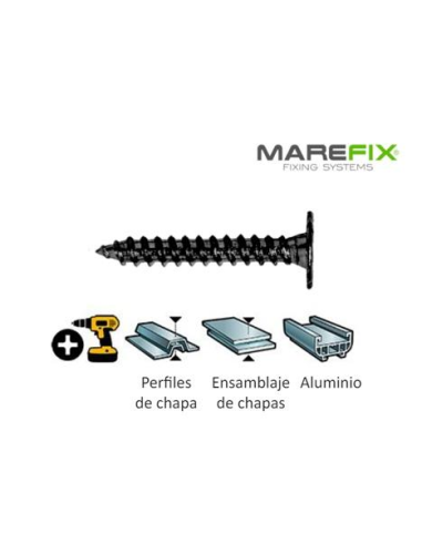 TORN. P/CIERRE ROSCA HILO 4,2X13 ZINC NEGRO CABEZA PLANA