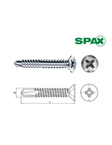 TORNILLO SPAX FEX-A 3,9X13 ZINC PUNTA BROCA*