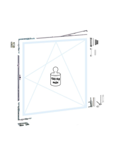 Compás Oscilobatiente 395–600 mm con Bulón de Seguridad | Hausen P1100 | PVC 2