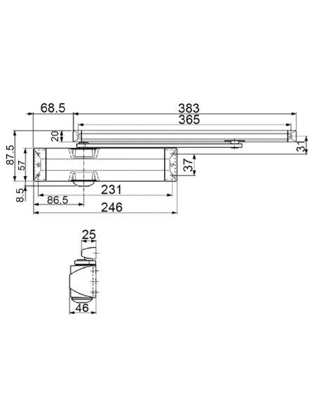 CIERRAPUERTAS DORMA TS90 (3-4) NEGRO