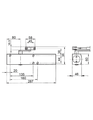 CIERRAPUERTAS GEZE TS4000 (1-6) NEGRO