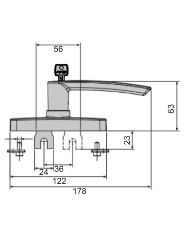 CREMONA FAP GEA 0531B 1 PALA CON LLAVE BLANCO 9016