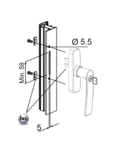 CREMONA FAP GEA 0531B 1 PALA CON LLAVE BLANCO 9016