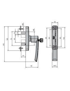 CREMONA FAP GEA 0541B 2 PALAS CON LLAVE PLATA 9006 2