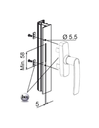 CREMONA FAP GEA 0540B 2 PALAS INOX