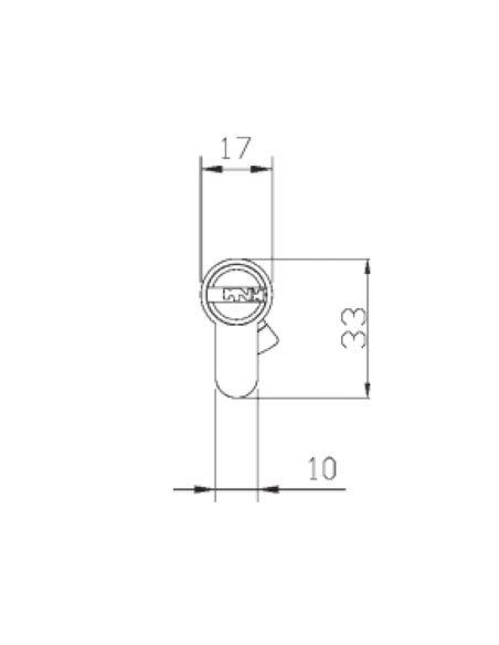 CILINDRO TORKEN NIQ. 30+40 L/CORTA 13,25 NORM.