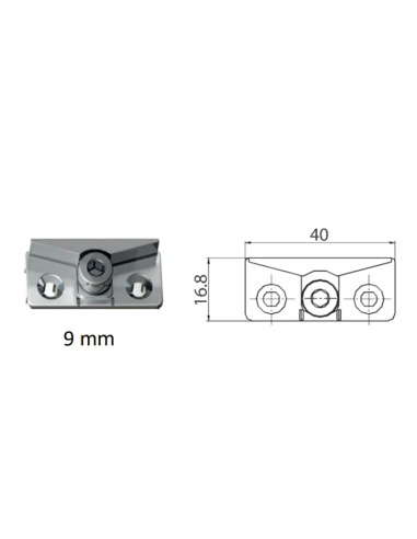 Cerradero falsa maniobra simple hoja 9 y 13 mm.
