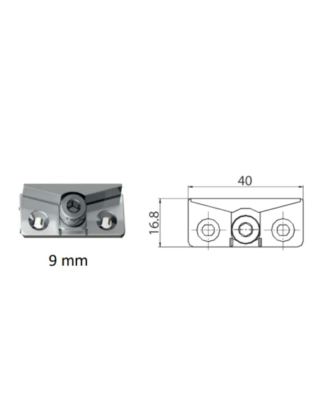 Cerradero falsa maniobra simple hoja 9 y 13 mm.