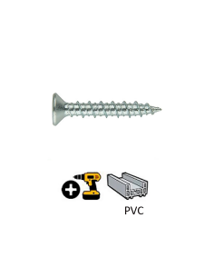 Tornillo DIN 9670 PVC 3,9 X 38  Rosca HI-LO Cincado x 500
