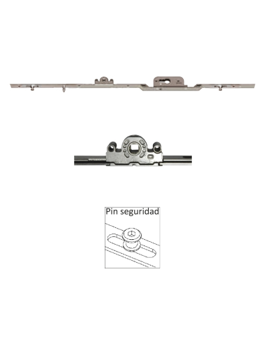 Cierre Multipunto Corredera con Llave P2722 | 15 mm | 4 Puntos de Cierre | 1800–2000 mm