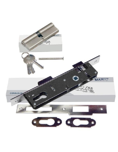 Cerradura L8130 + Cilindro 30+40 L8101 | Conjunto CE Aluminio