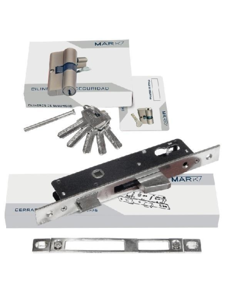Cerradura L8225 + Cilindro 30+30 L8200 | Conjunto CE Aluminio