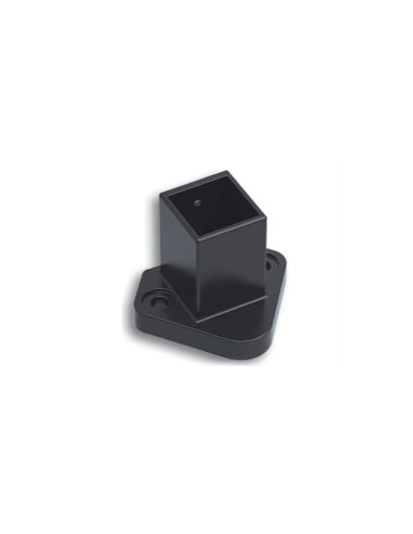 BASE BARANDILLA TRIANGULAR 40X40 TUBO INT. NEGRA