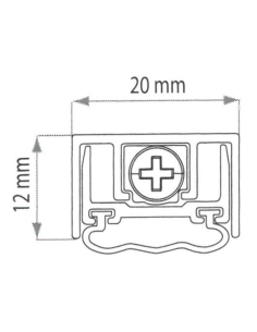 BAJOPUERTAS AUTOMATICO ALUMINIO 20MM 1000MM 2