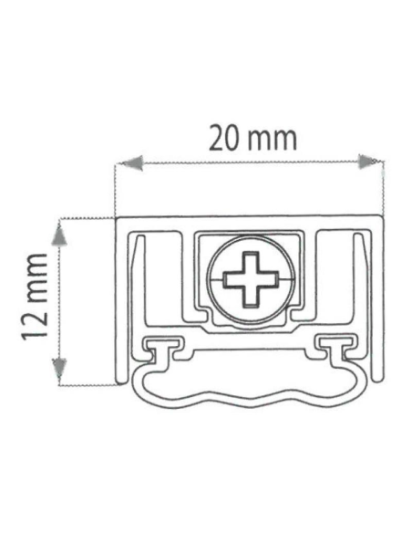 BAJOPUERTAS AUTOMATICO ALUMINIO 20MM 1000MM