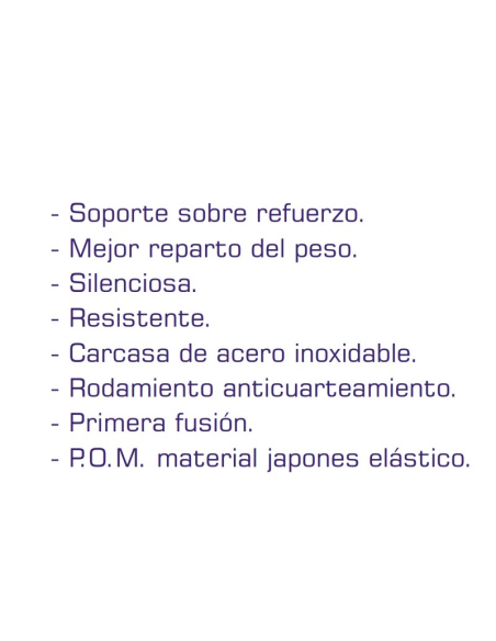 RUEDA RADOW PVC KOMMERLING DOBLE TANDEM INOX