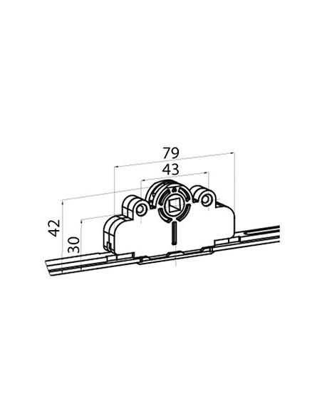 ADAPTADOR OB TRANSMISION E:30mm CUADRADILLO 7mm ADAPTADOR OB TRANSMISION E:30mm CUADRADILLO 7mm