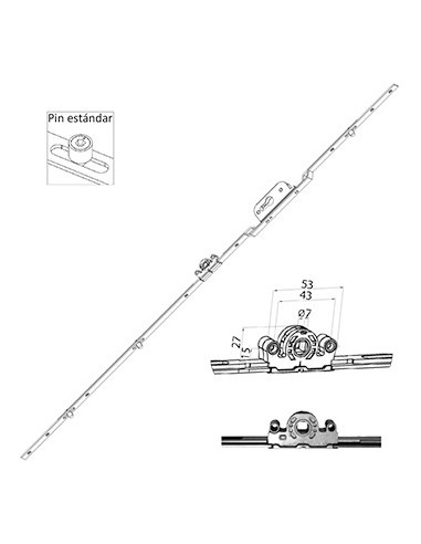 CREMONA 15 MM C.VARIABLE BULON STD C/LLAVE  1985-2400