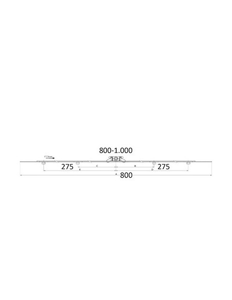 Cierre Multipunto Abatible P2710 | Caja 15 mm | 8 Puntos de Cierre | 800–1000 mm