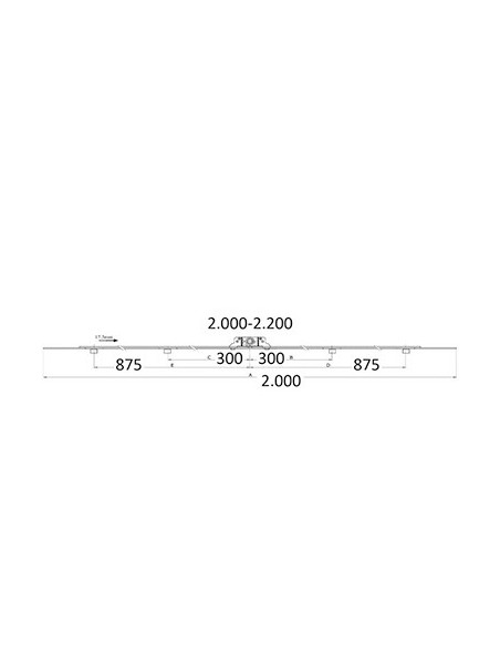 Cierre Multipunto Abatible P2726 | Caja 15 mm | 12 Puntos de Cierre | 2000–2200 mm