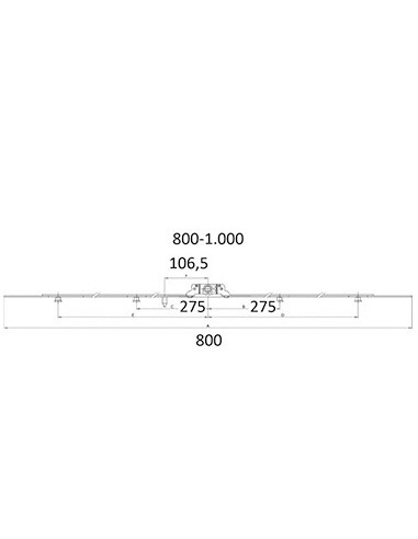 Cierre multipunto corredera (caja pequeña) 15mm de 800-1000.