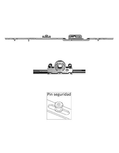 Cierre multipunto correderas con llave 15mm de 1600-1800 mm.
