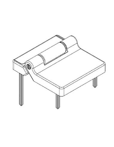 Bisagra de plegable intereje 20/50 NEGRO 9005 (DE PERNIO LARGO).