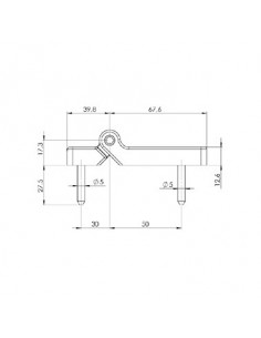 Bisagra de plegable intereje 30/50 PLATA 9006. 2