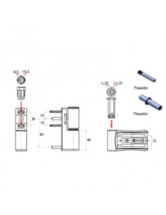 Bisagra ajustable 3D para puertas 85Kg en Plata 9006. 2