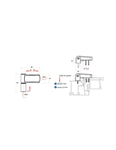 Bisagra Ajustable 3D para Puerta 85 kg | Máxima Resistencia y Ajuste Preciso