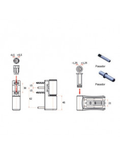 Bisagra ajustable 3D para puertas 85 Kg en Negro 9005. 2