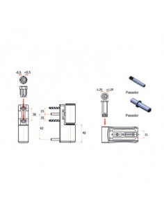 Bisagra ajustable 3D para puertas 125 Kg en Marrón 8022. 2