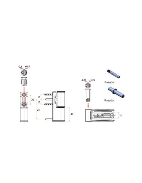 Bisagra 3D Puerta 125 kg Blanco 9016 | Ajuste Preciso y Máxima Resistencia